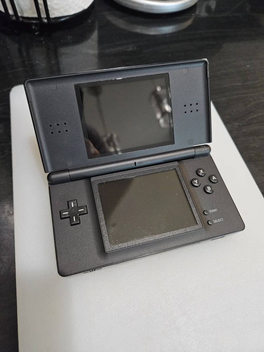 Nintendo DS Lite Handheld Console - Black With Box, Inserts, And Charger